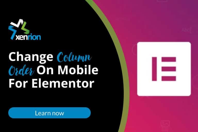 Change Column Order On Mobile For Elementor